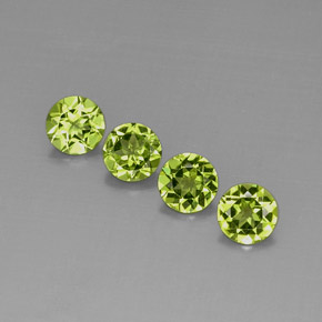 Peridoto naturale verde da  ct, taglio rotondo, VVS-VS