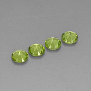 Peridoto naturale verde da  ct, taglio rotondo, VVS-VS