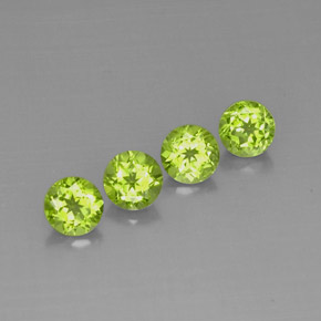 Peridoto naturale verde da  ct, taglio rotondo, VVS-VS