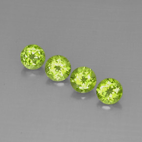 Peridoto naturale verde da  ct, taglio rotondo, VVS-VS