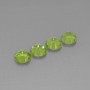 Peridoto naturale verde da  ct, taglio rotondo, VVS-VS