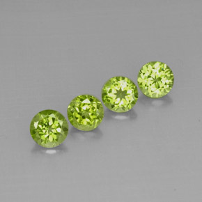 Peridoto naturale verde da  ct, taglio rotondo, VVS-VS