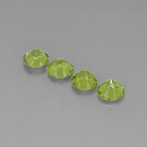 Peridoto naturale verde da  ct, taglio rotondo, VVS-VS