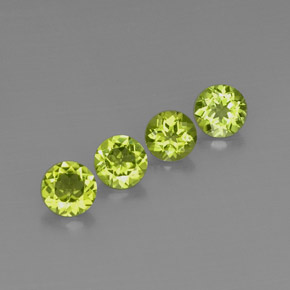 Peridoto naturale verde da  ct, taglio rotondo, VVS-VS