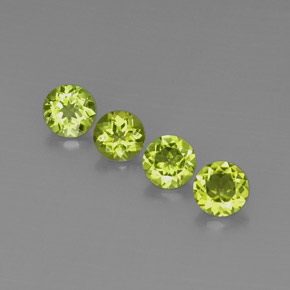Peridoto naturale verde da  ct, taglio rotondo, VVS-VS