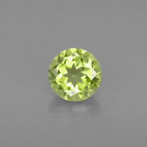 Peridoto naturale verde da 0,92 ct, taglio rotondo, VS