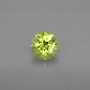 Peridoto naturale verde da 0,84 ct, taglio rotondo, VS