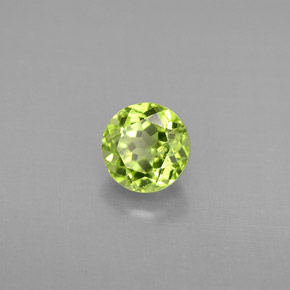 Peridoto naturale verde da 1,12 ct, taglio rotondo, VS