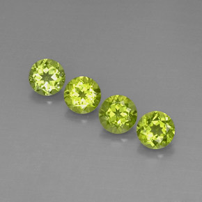 Peridoto naturale verde da  ct, taglio rotondo, VVS-VS
