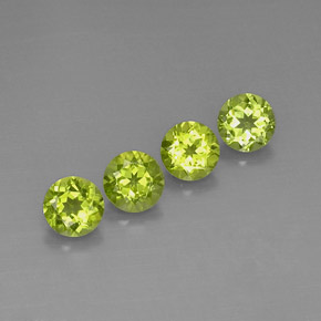 Peridoto naturale verde da  ct, taglio rotondo, VVS-VS