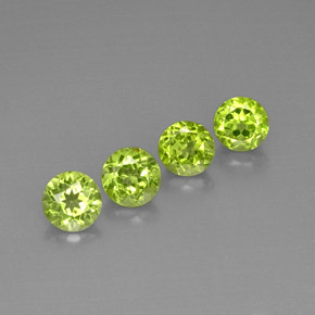 Peridoto naturale verde da  ct, taglio rotondo, VVS-VS