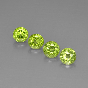 Peridoto naturale verde da  ct, taglio rotondo, VVS-VS