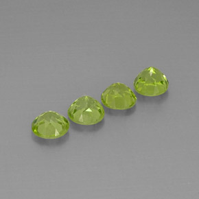 Peridoto naturale verde da  ct, taglio rotondo, VVS-VS