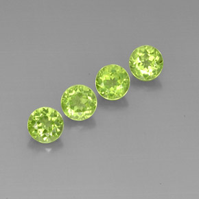 Peridoto naturale verde da  ct, taglio rotondo, VVS-VS