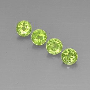 Peridoto naturale verde da  ct, taglio rotondo, VVS-VS
