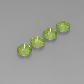 Peridoto naturale verde da  ct, taglio rotondo, VVS-VS