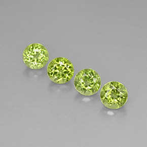Peridoto naturale verde da  ct, taglio rotondo, VVS-VS