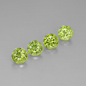 Peridoto naturale verde da  ct, taglio rotondo, VVS-VS