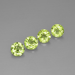 Peridoto naturale verde da  ct, taglio rotondo, VVS-VS
