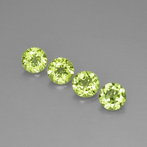 Peridoto naturale verde da  ct, taglio rotondo, VVS-VS