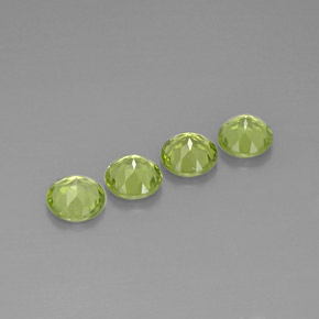 Peridoto naturale verde da  ct, taglio rotondo, VVS-VS