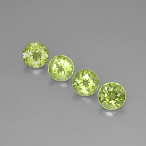 Peridoto naturale verde da  ct, taglio rotondo, VVS-VS