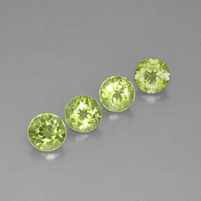 Peridoto naturale verde da  ct, taglio rotondo, VVS-VS