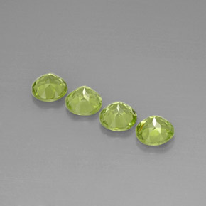 Peridoto naturale verde da  ct, taglio rotondo, VVS-VS