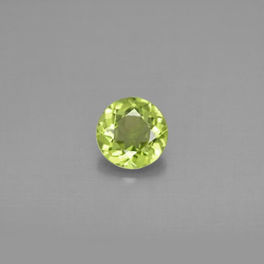 Peridoto naturale verde da 0,85 ct, taglio rotondo, VS