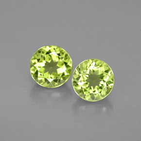 Peridoto naturale verde da  ct, taglio rotondo, VVS-VS