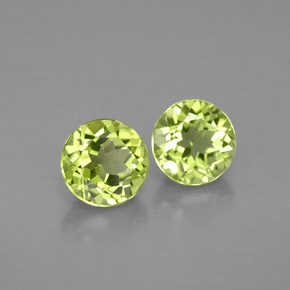 Peridoto naturale verde da  ct, taglio rotondo, VVS-VS