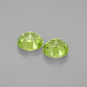 Peridoto naturale verde da  ct, taglio rotondo, VVS-VS