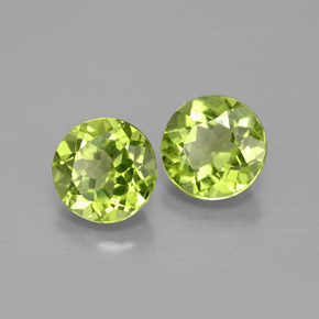 Peridoto naturale verde da  ct, taglio rotondo, VVS-VS