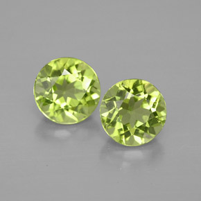 Peridoto naturale verde da  ct, taglio rotondo, VVS-VS