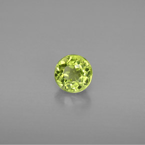 Peridoto naturale verde da 0,84 ct, taglio rotondo, VS