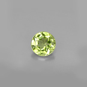 Peridoto naturale verde da 0,82 ct, taglio rotondo, VS