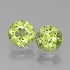 Peridoto naturale verde da  ct, taglio rotondo, VVS-VS