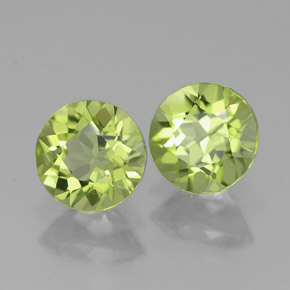 Peridoto naturale verde da  ct, taglio rotondo, VVS-VS
