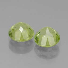 Peridoto naturale verde da  ct, taglio rotondo, VVS-VS