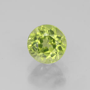 Peridoto naturale verde da 0,82 ct, taglio rotondo, VS