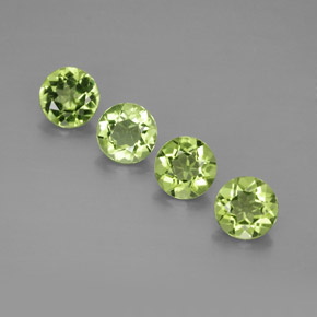 Peridoto naturale verde da  ct, taglio rotondo, VVS-VS