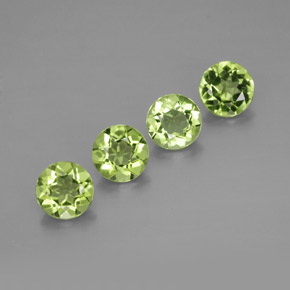 Peridoto naturale verde da  ct, taglio rotondo, VVS-VS
