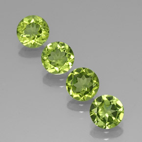 Peridoto naturale verde da  ct, taglio rotondo, VVS-VS