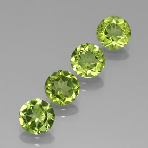 Peridoto naturale verde da  ct, taglio rotondo, VVS-VS