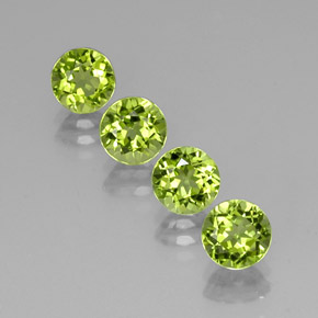 Peridoto naturale verde da  ct, taglio rotondo, VVS-VS