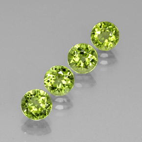 Peridoto naturale verde da  ct, taglio rotondo, VVS-VS