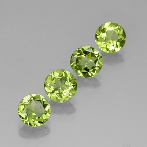 Peridoto naturale verde da  ct, taglio rotondo, VVS-VS