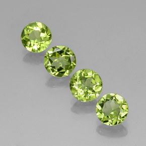 Peridoto naturale verde da  ct, taglio rotondo, VVS-VS