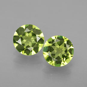 Peridoto naturale verde da  ct, taglio rotondo, VVS-VS