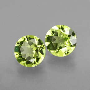 Peridoto naturale verde da  ct, taglio rotondo, VVS-VS